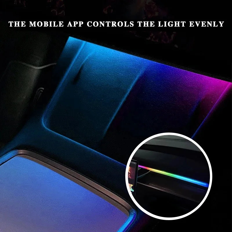 For Tesla Model-Wireless Charging Neon LED Light S