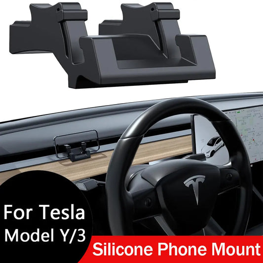 Silicone Phone Mount For Tesla