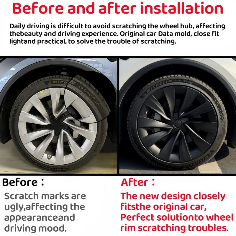 4PCS 20 Inch Wheel Cap For Tesla